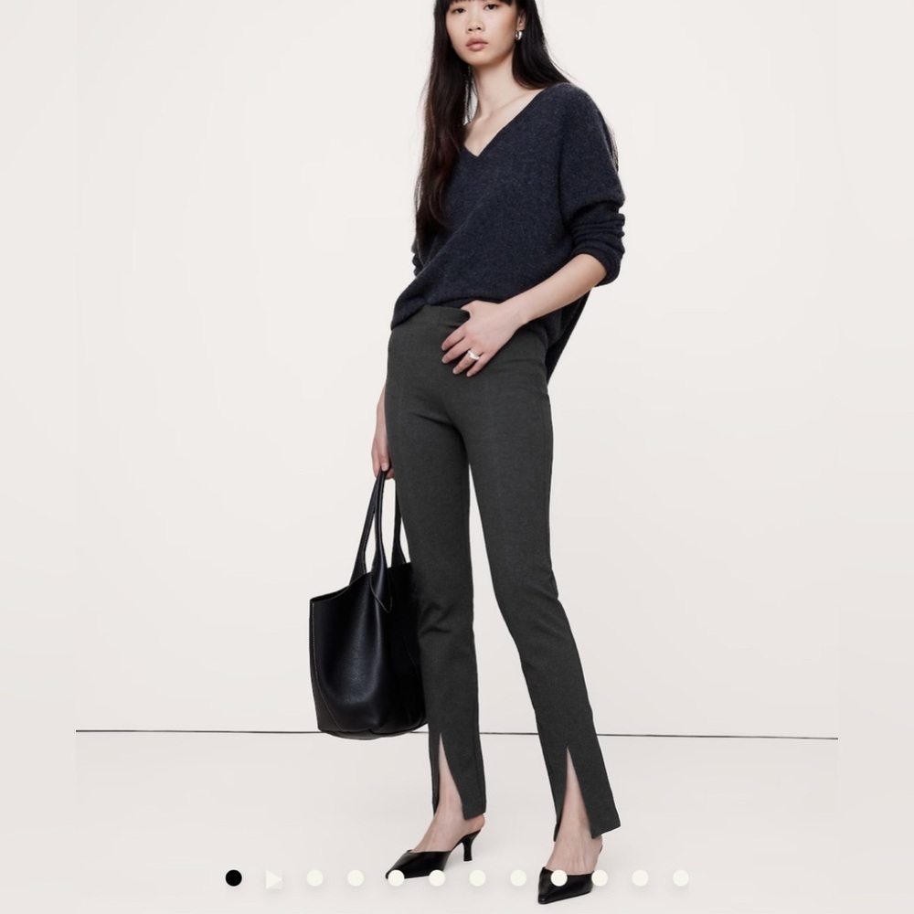 Banana Republic women’s SPLIT-HEM SKINNY EVERYWHERE PONTE PANT Size XL Tall work - Picture 2 of 5